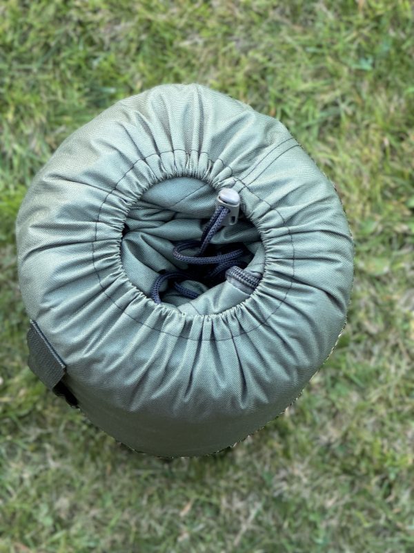 Multifunctional waterproof sleeping bag holded into bag and compressed
